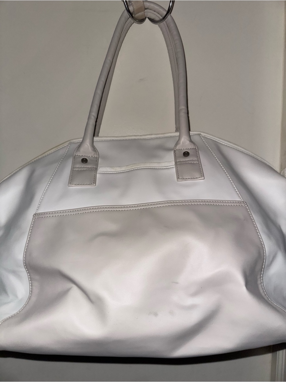 lululemon athletica White Leather Travel Tote